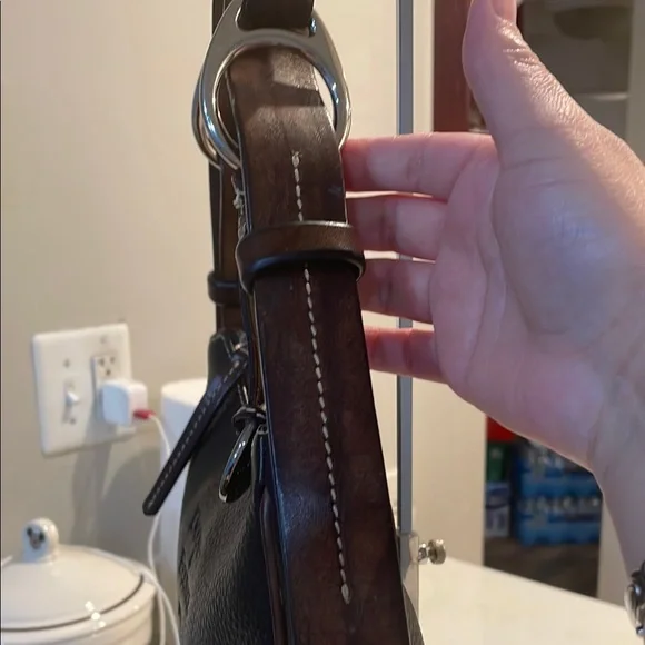 BEAUTY DOONEY & BOURKE BROWN Pebbled Leather Shoulder Bag❗️ - Picture 8 of 17